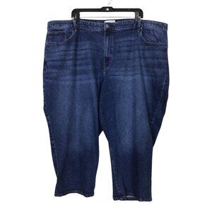 Lane Bryant Jeans Women’s 28 Blue Mid Rise Boyfriend Capri Cropped Denim Crop